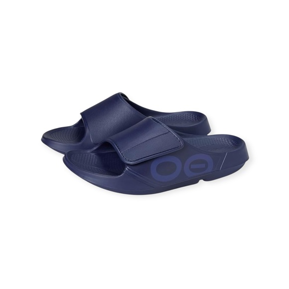 OOFOS® 𖦹 OOahh Sport Flex Washable Pool Slide Recovery Sandals 𖦹 Navy 𖦹 13 EU 46 - Picture 2 of 16